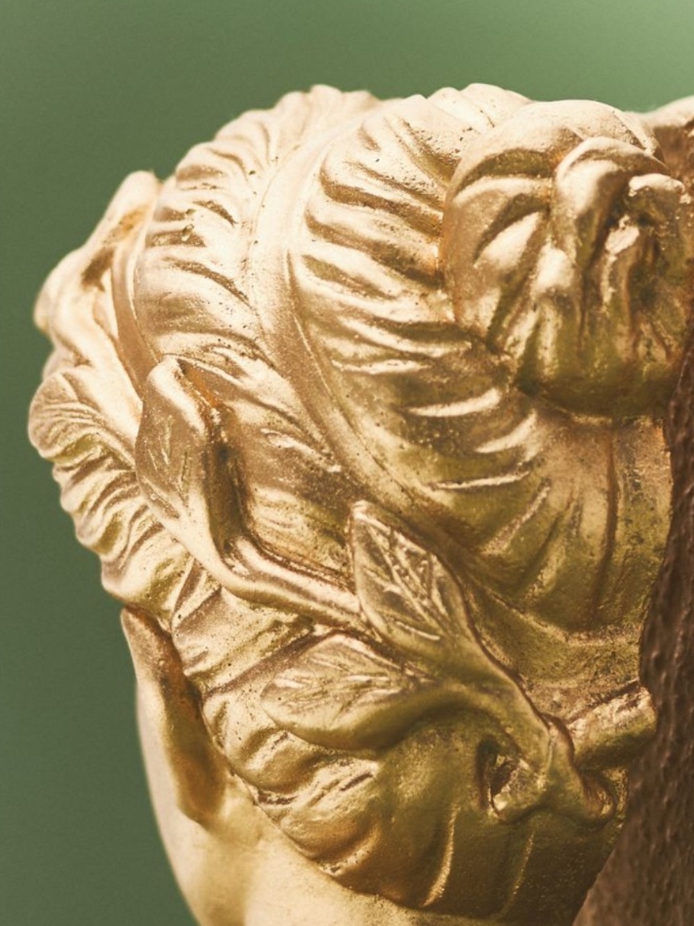 Anthropologie Glenda Gold Sculpted Bust Bookends - Picture 3 of 6